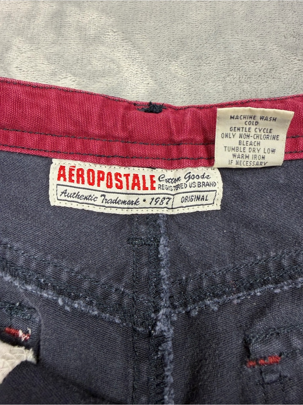 Aeropostale Y2K 100% Cotton Navy Bootcut Pants - Picture 4 of 10